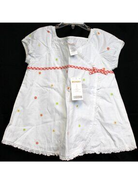 2006 Gymboree Freshly Picked Blouse Embroidered Flowers Lace sz 7 Spring Summer
